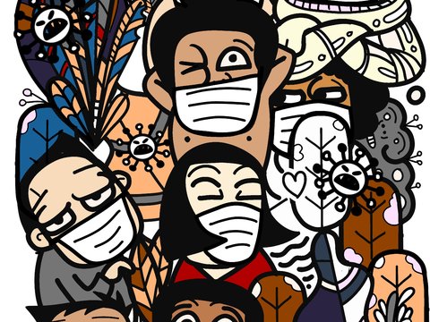  创意可爱卡通涂鸦插画128 