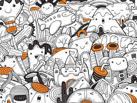  创意可爱卡通涂鸦插画159 