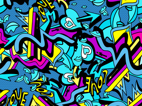 创意动感涂鸦插画69