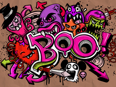 创意可爱卡通涂鸦插画106