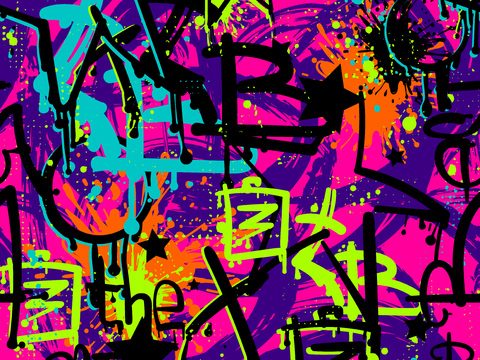  创意动感涂鸦插画111 