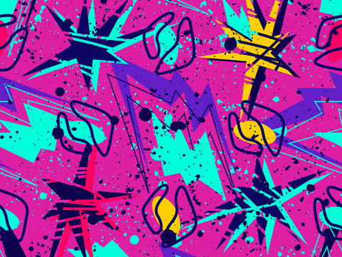 创意动感涂鸦插画114