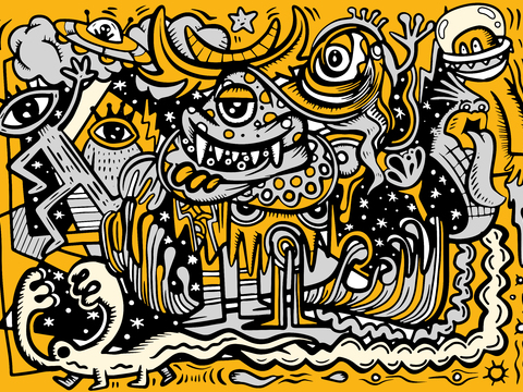 创意可爱卡通涂鸦插画113