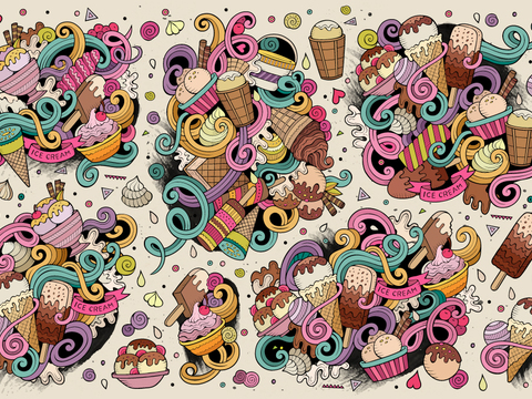 潮流缠绕涂鸦插画25