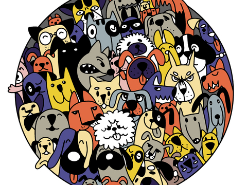 创意可爱卡通涂鸦插画124