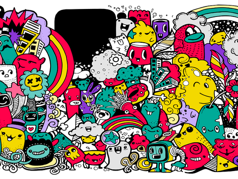 创意可爱卡通涂鸦插画105