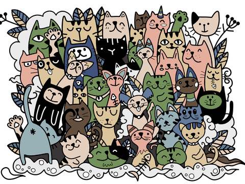  创意可爱卡通涂鸦插画127 