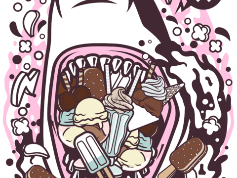  创意卡通潮流涂鸦插画印花168 