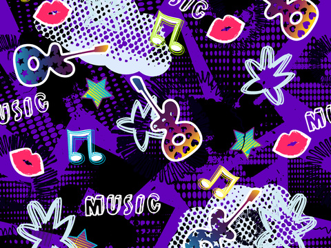  创意动感涂鸦插画115 