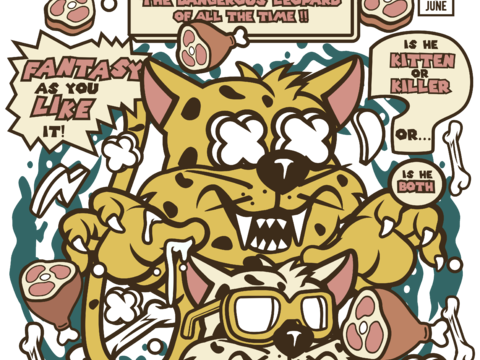  创意卡通潮流涂鸦插画印花201 