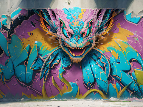 街头涂鸦绘画喷漆墙绘31