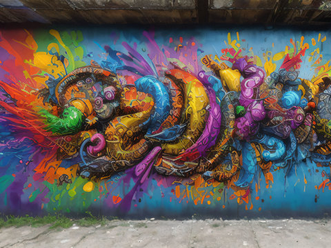 街头涂鸦绘画喷漆墙绘238