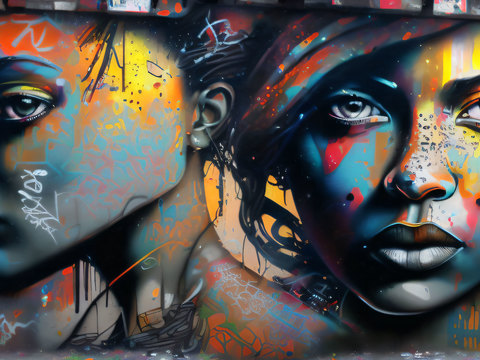 街头涂鸦绘画喷漆墙绘8