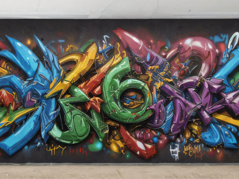 街头涂鸦绘画喷漆墙绘236