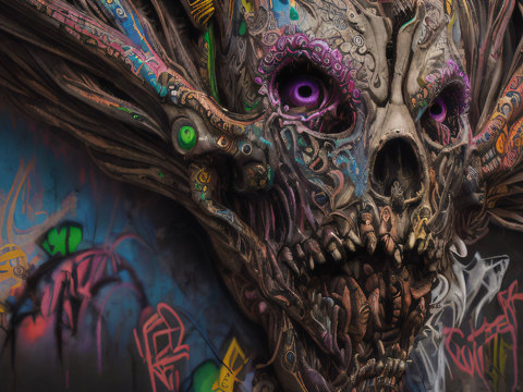  街头涂鸦绘画喷漆墙绘239 