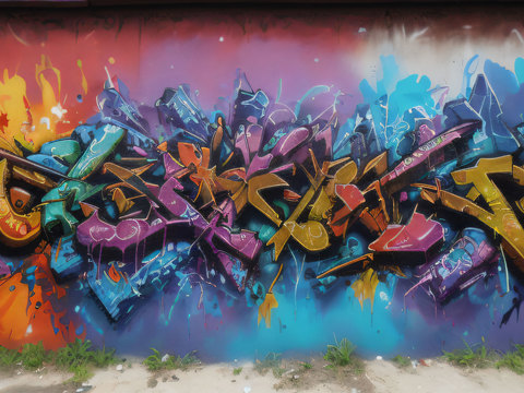 街头涂鸦绘画喷漆墙绘233