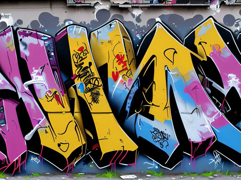 街头涂鸦绘画喷漆墙绘222