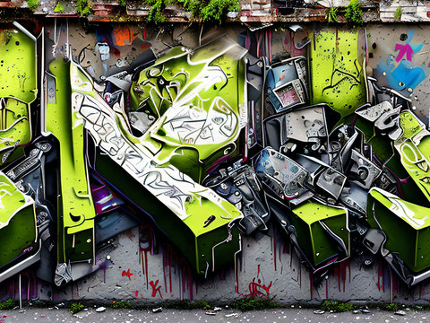 街头涂鸦绘画喷漆墙绘235