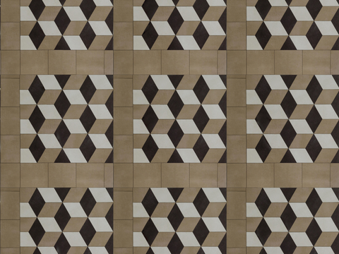 复古几何图案花砖瓷砖，中古奶油仿古砖艺术砖164