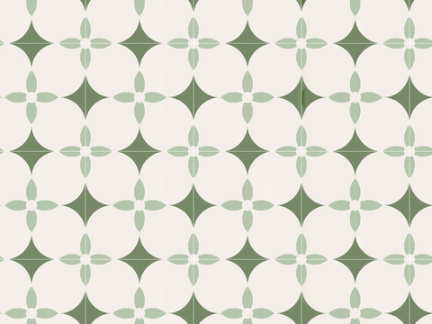 现代奶油其它墙面_绿色花砖贴图