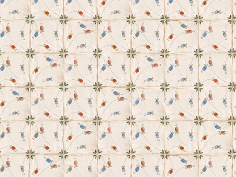 复古奶油艺术砖_奶油小花花砖贴图