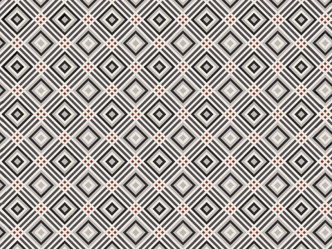 复古几何图案花砖瓷砖，中古奶油仿古砖艺术砖304