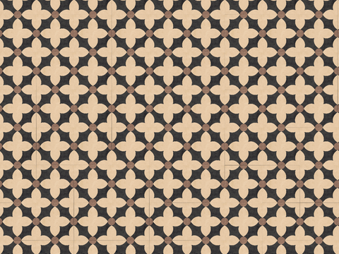 法式中古其他仿古砖_无缝复古咖色花砖