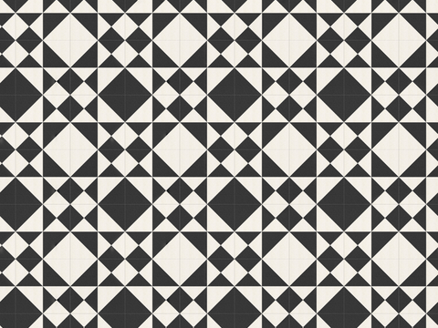  复古几何图案花砖瓷砖，中古奶油仿古砖艺术砖335 