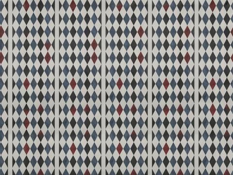  复古几何图案花砖瓷砖，中古奶油仿古砖艺术砖382 