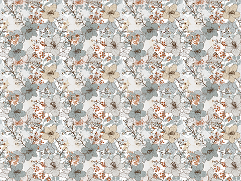 复古植物自然图案花砖瓷砖12