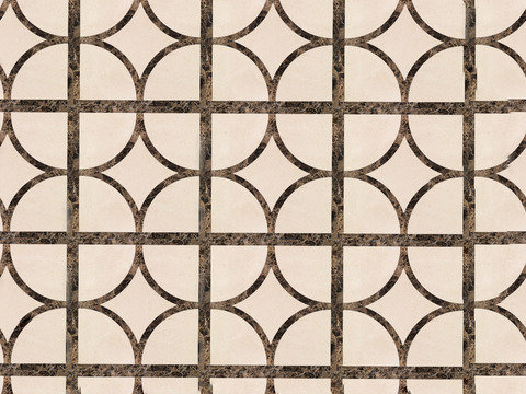  复古几何图案花砖瓷砖，中古奶油仿古砖艺术砖82 