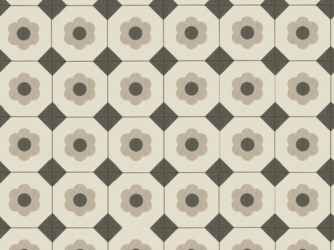 复古几何图案花砖瓷砖，中古奶油仿古砖艺术砖194
