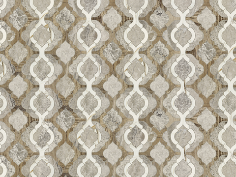 复古几何图案花砖瓷砖，中古奶油仿古砖艺术砖64