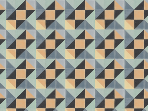 复古几何图案花砖瓷砖，中古奶油仿古砖艺术砖117