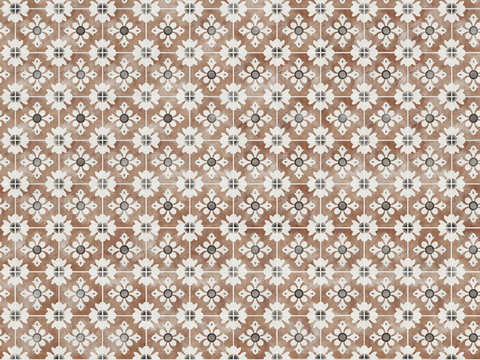 复古几何图案花砖瓷砖，中古奶油仿古砖艺术砖34