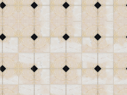  复古几何图案花砖瓷砖，中古奶油仿古砖艺术砖138 