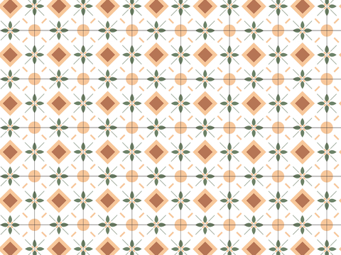  复古几何图案花砖瓷砖，中古奶油仿古砖艺术砖236 