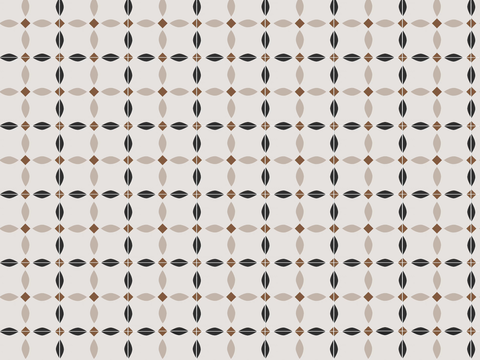  复古几何图案花砖瓷砖，中古奶油仿古砖艺术砖75 