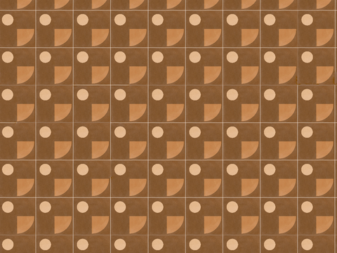  复古几何图案花砖瓷砖，中古奶油仿古砖艺术砖318 