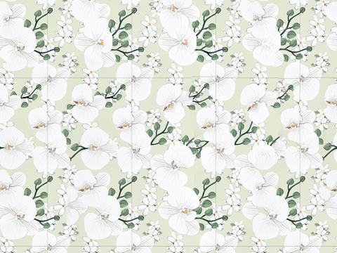 复古植物自然图案花砖瓷砖14