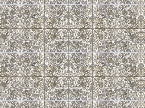 复古几何图案花砖瓷砖，中古奶油仿古砖艺术砖42
