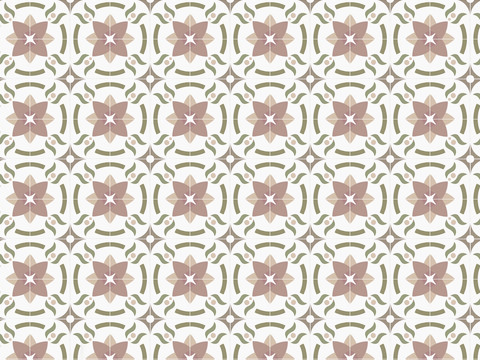  复古几何图案花砖瓷砖，中古奶油仿古砖艺术砖226 