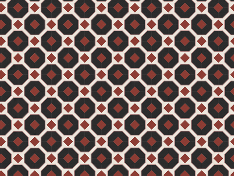 复古几何图案花砖瓷砖，中古奶油仿古砖艺术砖97