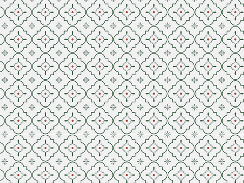  复古几何图案花砖瓷砖，中古奶油仿古砖艺术砖281 