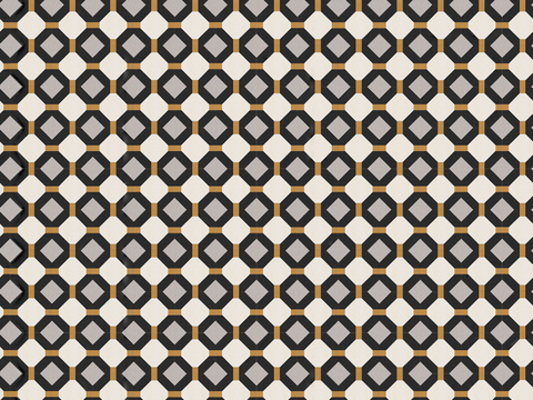  复古几何图案花砖瓷砖，中古奶油仿古砖艺术砖330 