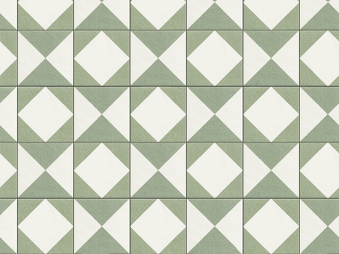  复古几何图案花砖瓷砖，中古奶油仿古砖艺术砖432 