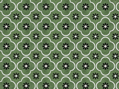  复古几何图案花砖瓷砖，中古奶油仿古砖艺术砖234 