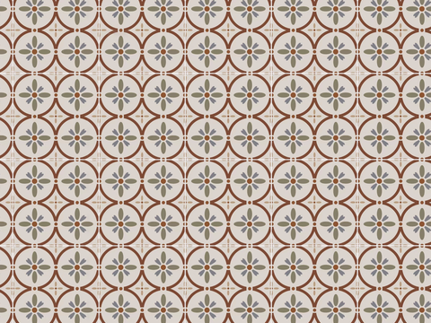 复古几何图案花砖瓷砖，中古奶油仿古砖艺术砖47