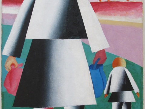 马列维奇抽象画，几何抽象装饰画13