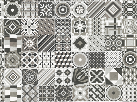 复古碎拼图案花砖瓷砖39